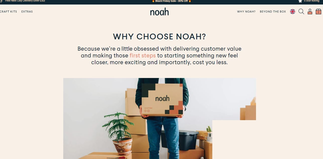 noah box home page